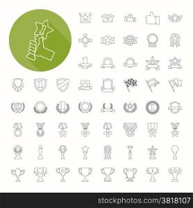 Prizes &amp; Awards icons , thin icon design , eps10 vector format