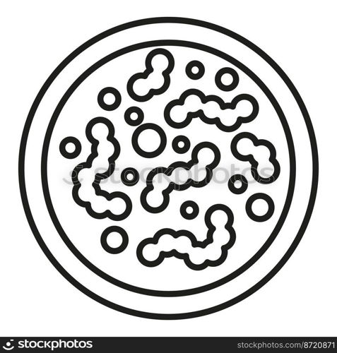 Probiotic icon outline vector. Cell dish. Medicine health. Probiotic icon outline vector. Cell dish