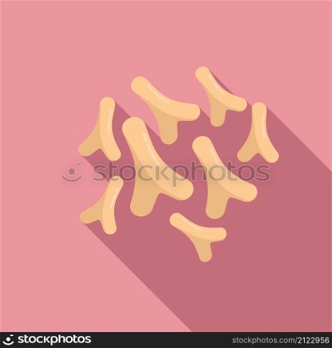 Probiotic microorganism icon flat vector. Intestine fermentation. Gut bacteria. Probiotic microorganism icon flat vector. Intestine fermentation