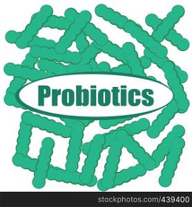 Probiotics background for medical use. Fermentation vector illustration
