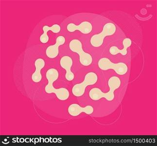 Probiotics bacteria fluid banner vector. Symbol of gut flora in stomach. Lactobacillus logo, icon, trendy background for poster, flyer, web. Symbol for milk products is shown.. Probiotics bacteria fluid banner vector. Symbol of gut flora in stomach.