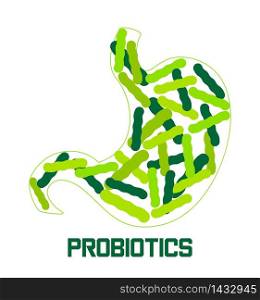 Probiotics bacteria vector. Lactobacillus, bulgaricus logo with text. Amorphous symbols for milk products are shown such as yogurt, acidophilus. Lactococcus, propionibacterium are shown.. Probiotics bacteria. Lactobacillus, bulgaricus logo with text. Amorphous symbols for milk products are shown such as yogurt, acidophilus. Lactococcus, propionibacterium are shown.