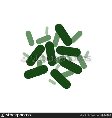Probiotics icon back. green color. Vector illustration. Probiotics icon back