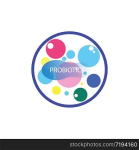 probiotics illustration logo vector design