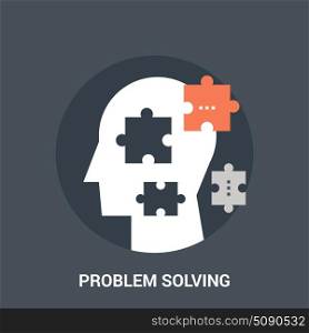 problem solving icon concept. Abstract vector illustration of problem solving icon concept