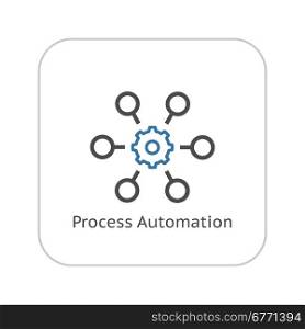 Process Automation Icon. Business Concept. Flat Design.Isolated Illustration.. Process Automation Icon. Business Concept. Flat Design.