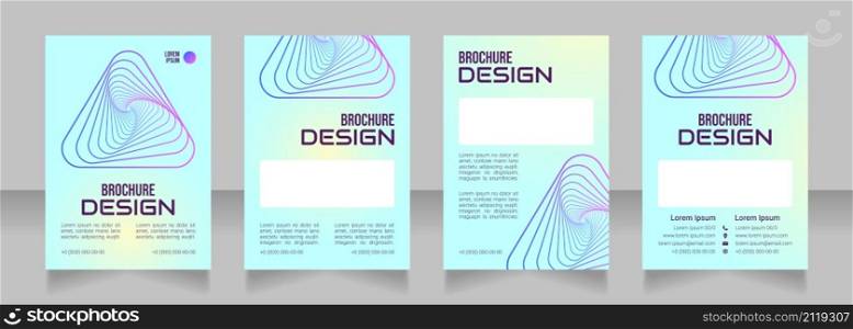 Process improvement blank brochure design. Template set with copy space for text. Premade corporate reports collection. Editable 4 paper pages. Bebas Neue, Audiowide, Roboto Light fonts used. Process improvement blank brochure design