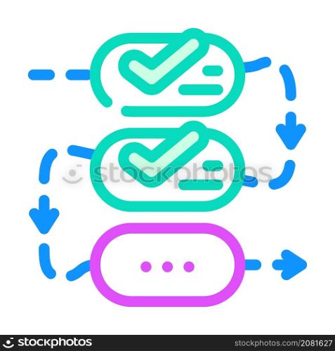 process of compliance color icon vector. process of compliance sign. isolated symbol illustration. process of compliance color icon vector illustration