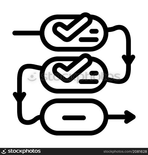 process of compliance line icon vector. process of compliance sign. isolated contour symbol black illustration. process of compliance line icon vector illustration