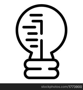 Process smart lightbulb icon. Outline Process smart lightbulb vector icon for web design isolated on white background. Process smart lightbulb icon, outline style