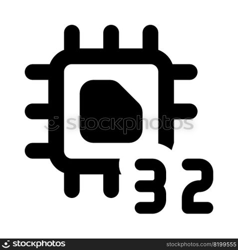Processing unit with a 32-bit data capacity.
