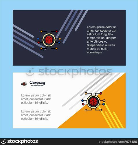 Processor abstract corporate business banner template, horizontal advertising business banner.