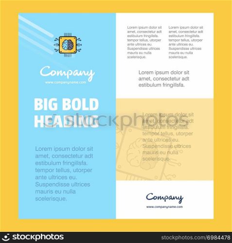 Processor Business Company Poster Template. with place for text and images. vector background