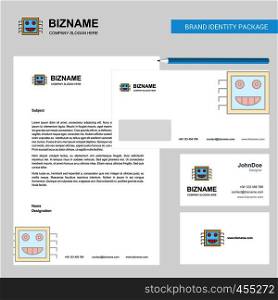 Processor Business Letterhead, Envelope and visiting Card Design vector template