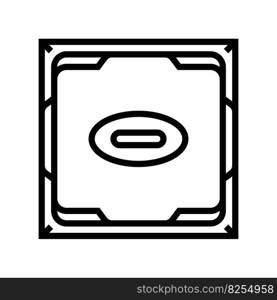 processor chip gaming pc line icon vector. processor chip gaming pc sign. isolated contour symbol black illustration. processor chip gaming pc line icon vector illustration