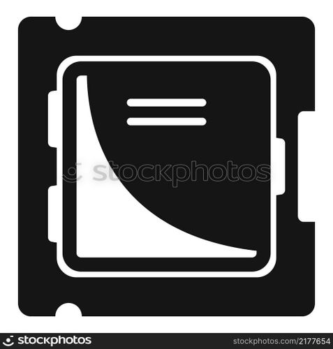 Processor chip icon simple vector. Circuit cpu. Data core. Processor chip icon simple vector. Circuit cpu