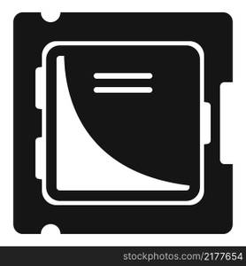 Processor chip icon simple vector. Circuit cpu. Data core. Processor chip icon simple vector. Circuit cpu