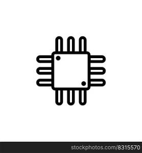 processor chip icon vector illustration symbol design
