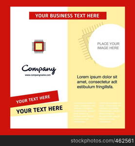 Processor Company Brochure Template. Vector Busienss Template