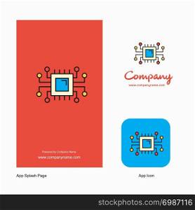 Processor Company Logo App Icon and Splash Page Design. Creative Business App Design Elements