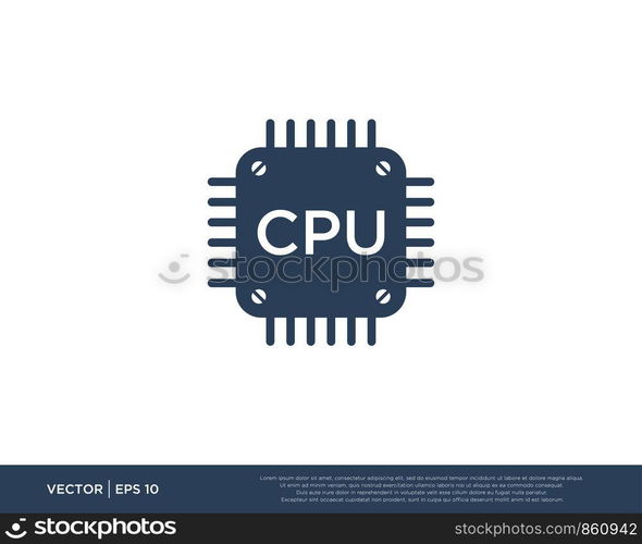 Processor Cpu Computer Icon Vector