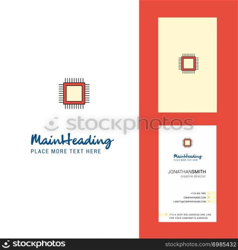 Processor Creative Logo and business card. vertical Design Vector