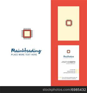 Processor Creative Logo and business card. vertical Design Vector