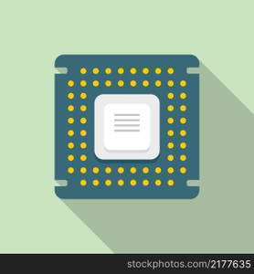 Processor icon flat vector. Cpu chip. Digital board. Processor icon flat vector. Cpu chip