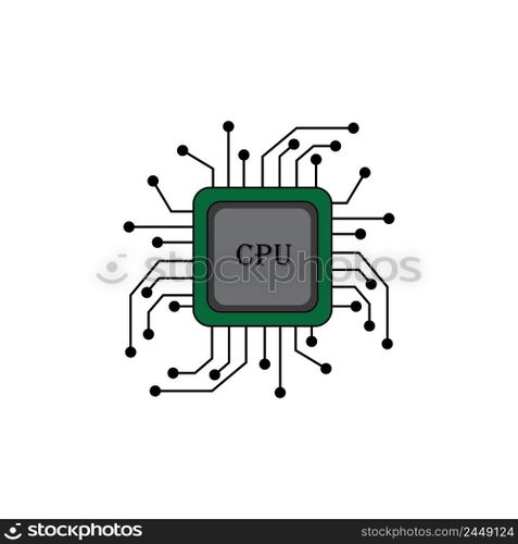 processor icon logo vector design template