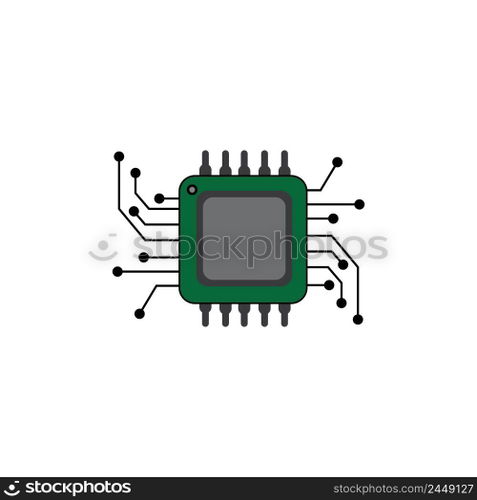 processor icon logo vector design template