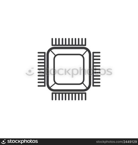processor icon logo vector design template