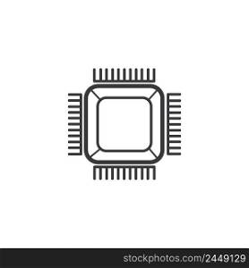 processor icon logo vector design template