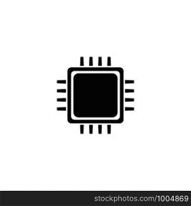 Processor icon sign isolated on background. Vector