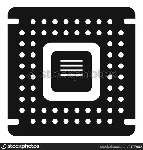 Processor icon simple vector. Cpu chip. Digital board. Processor icon simple vector. Cpu chip