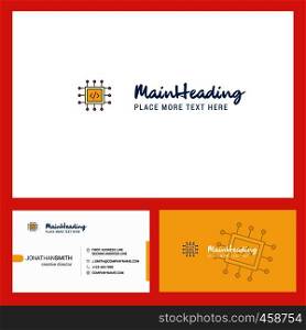 Processor Logo design with Tagline & Front and Back Busienss Card Template. Vector Creative Design
