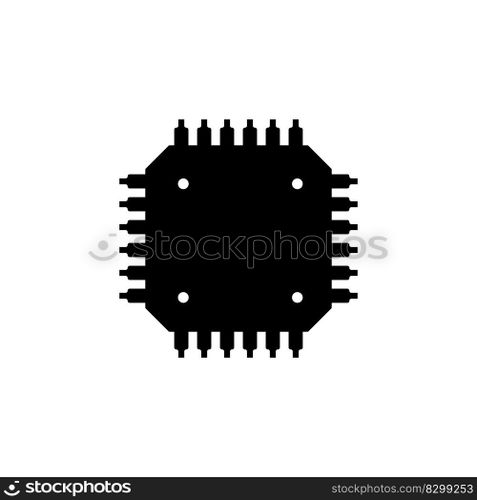 Processor logo icon vector flat design template