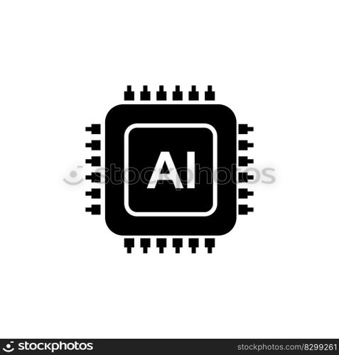 Processor logo icon vector flat design template