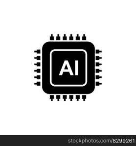 Processor logo icon vector flat design template
