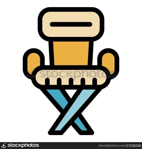 Producer chair icon. Outline producer chair vector icon color flat isolated. Producer chair icon color outline vector