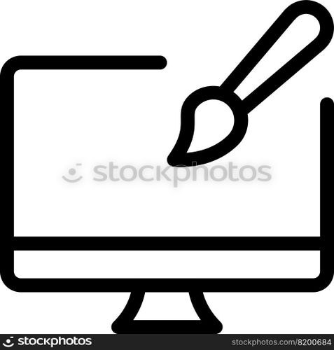 Producing digital artwork using desktop computer.