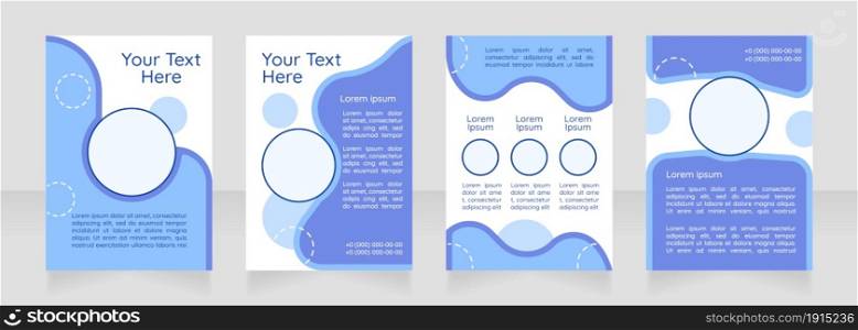 Product benefits presentation blank brochure layout design. Vertical poster template set with empty copy space for text. Premade corporate reports collection. Editable flyer paper pages. Product benefits presentation blank brochure layout design