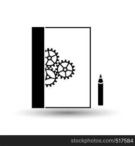 Product Development Icon. Black on White Background With Shadow. Vector Illustration.