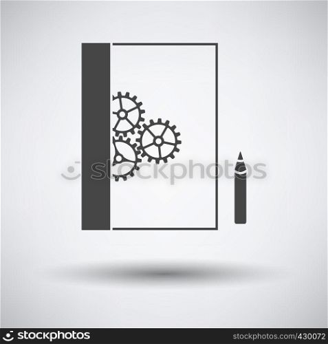 Product Development Icon on gray background, round shadow. Vector illustration.