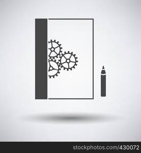 Product Development Icon on gray background, round shadow. Vector illustration.