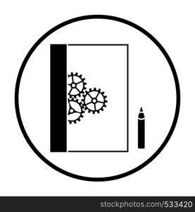 Product Development Icon. Thin Circle Stencil Design. Vector Illustration.