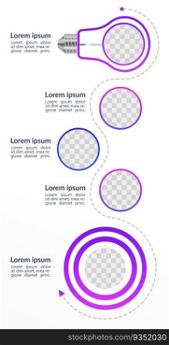Product improvement infographic chart design template. Abstract infochart with copy space. Instructional graphics with 5 step sequence. Visual data presentation. Arial, Segoe UI Emoji fonts used. Product improvement infographic chart design template