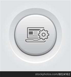 Product Integration Icon. Product Integration Icon. Business Concept. Grey Button Design