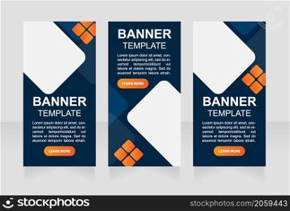 Product launch promotional web banner design template. Vector flyer with text space. Advertising placard with customized copyspace. Printable poster for advertising. Arial font used. Product launch promotional web banner design template