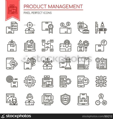 Product Management , Thin Line and Pixel Perfect Icons