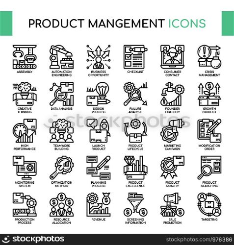 Product mangement , Thin Line and Pixel Perfect Icons